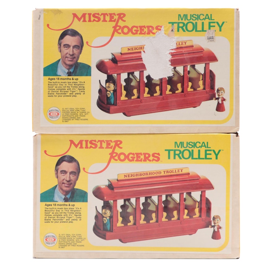 Ideal Mister Rogers Musical Trolley Toys, 1977