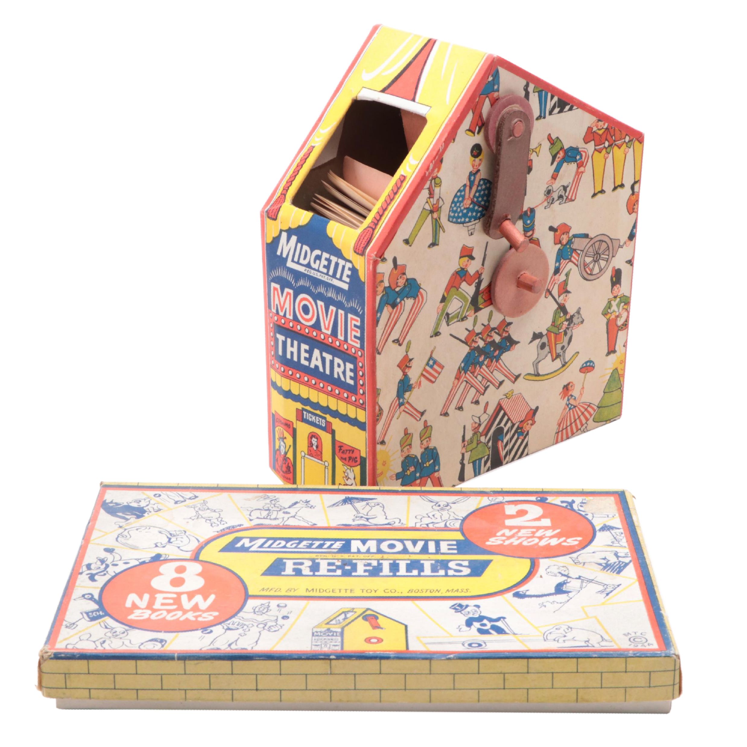 Midgette Toys Movie Theatre Ticket Dispenser and Refills, Mid20th
