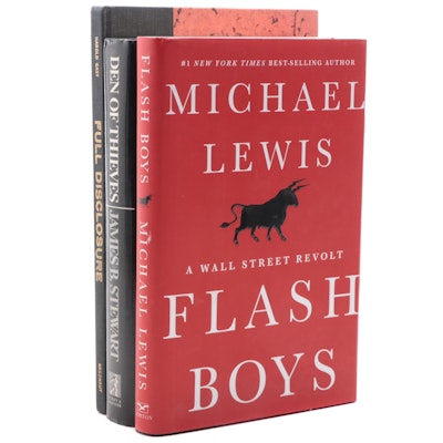 First Edition "Flash Boys" by Michael Lewis and More Wall Street Books