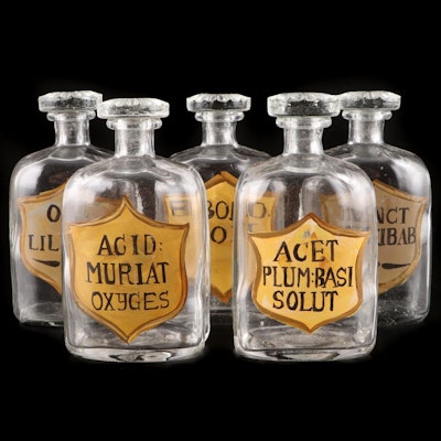 Glass Apothecary Bottles with Stoppers