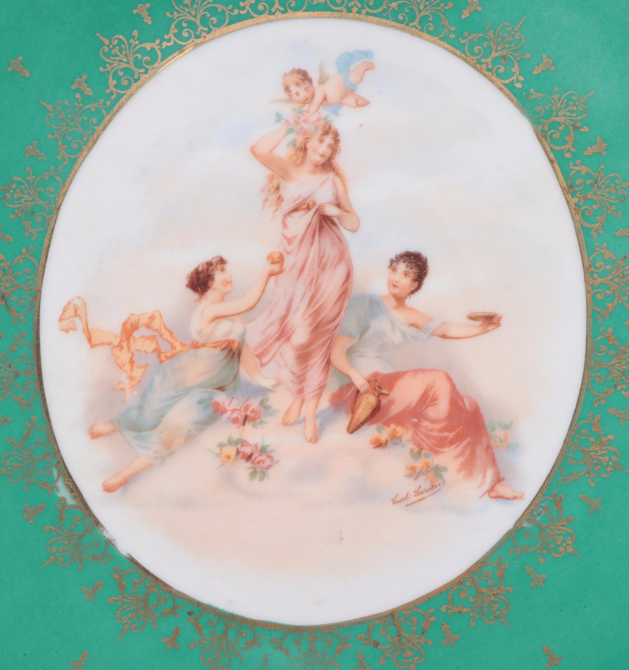 Victoria Austrian Porcelain Tea Set and Platter, Early to Mid20th