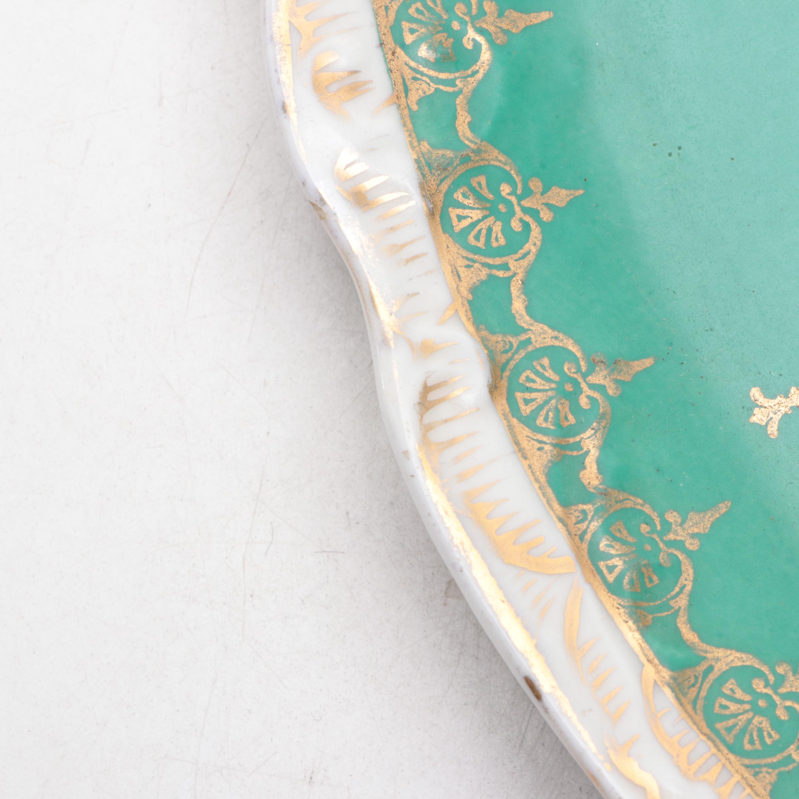 Victoria Austrian Porcelain Tea Set and Platter, Early to Mid20th