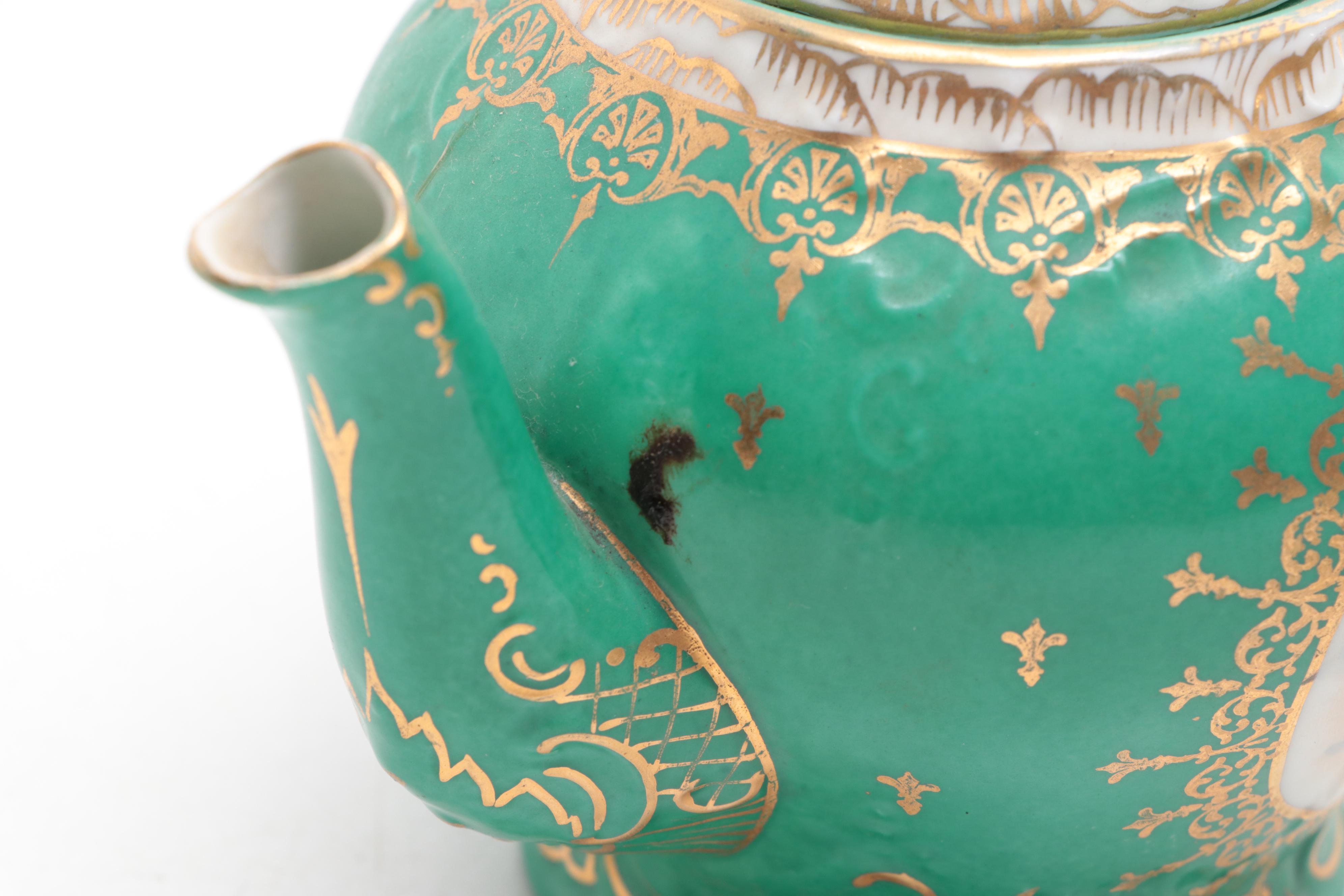 Victoria Austrian Porcelain Tea Set and Platter, Early to Mid20th