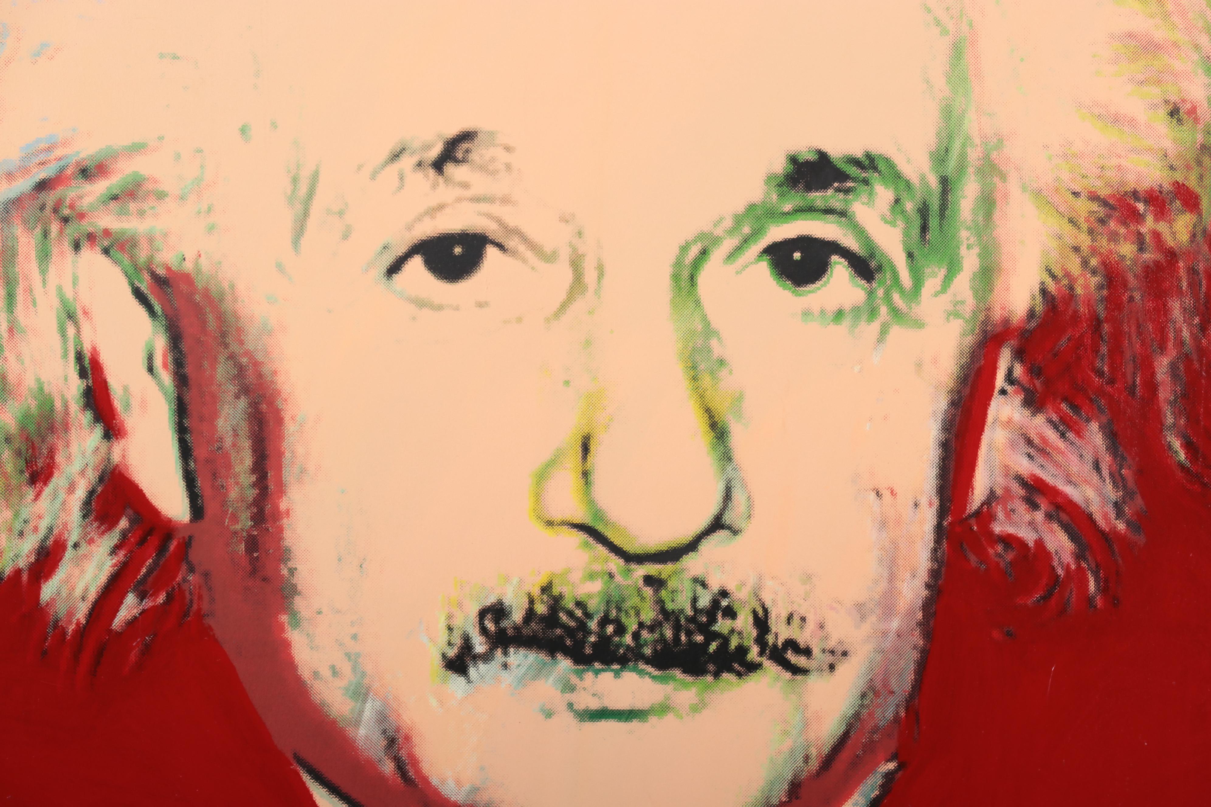 Steve Kaufman Pop Art Silkscreen on Canvas "Einstein" EBTH