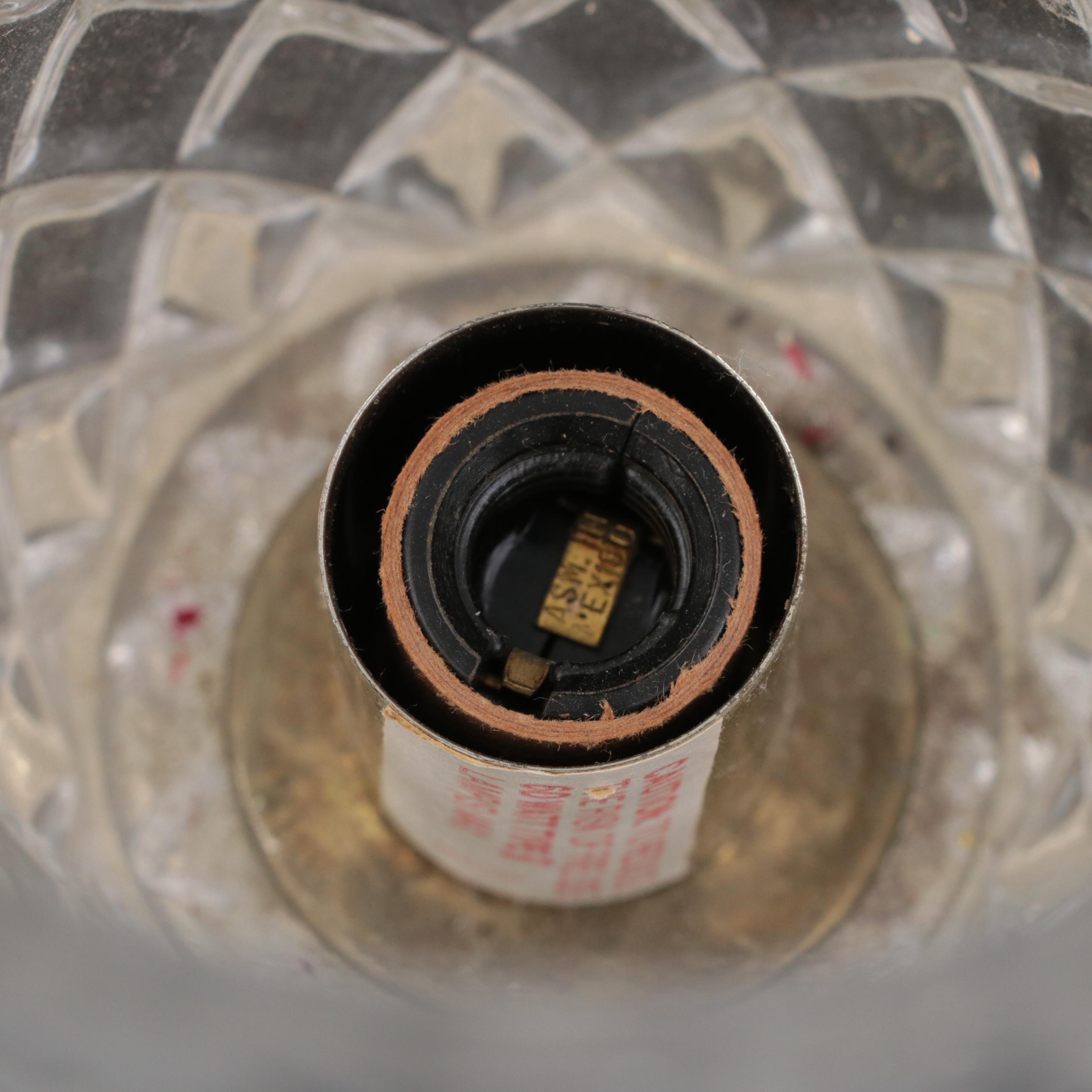 Pair of Crystal Clear Industries Torchiere Console Table Lamps EBTH