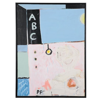 Peter Park Large-Scale Abstract Acrylic Painting "ABC"