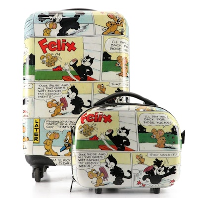 Visionair "Felix the Cat" Graphic Hardside 22" Suitcase and 12" Train Case