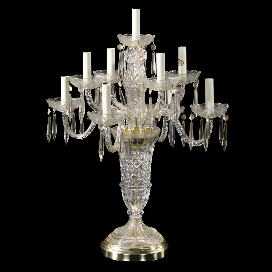Crystal Clear Industries Nine-Arm Candelabra Table Lamp