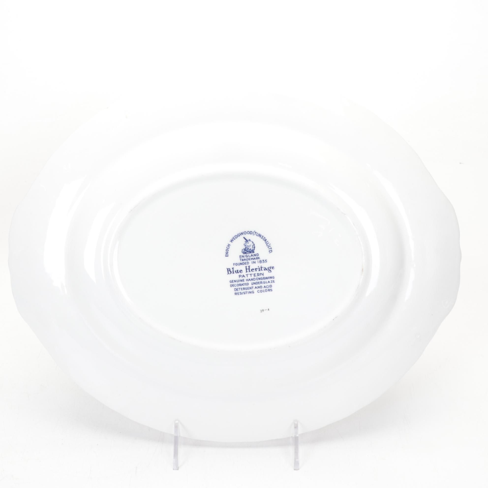 Enoch Wedgwood "Blue Heritage" Serveware with Other Tableware and Decor