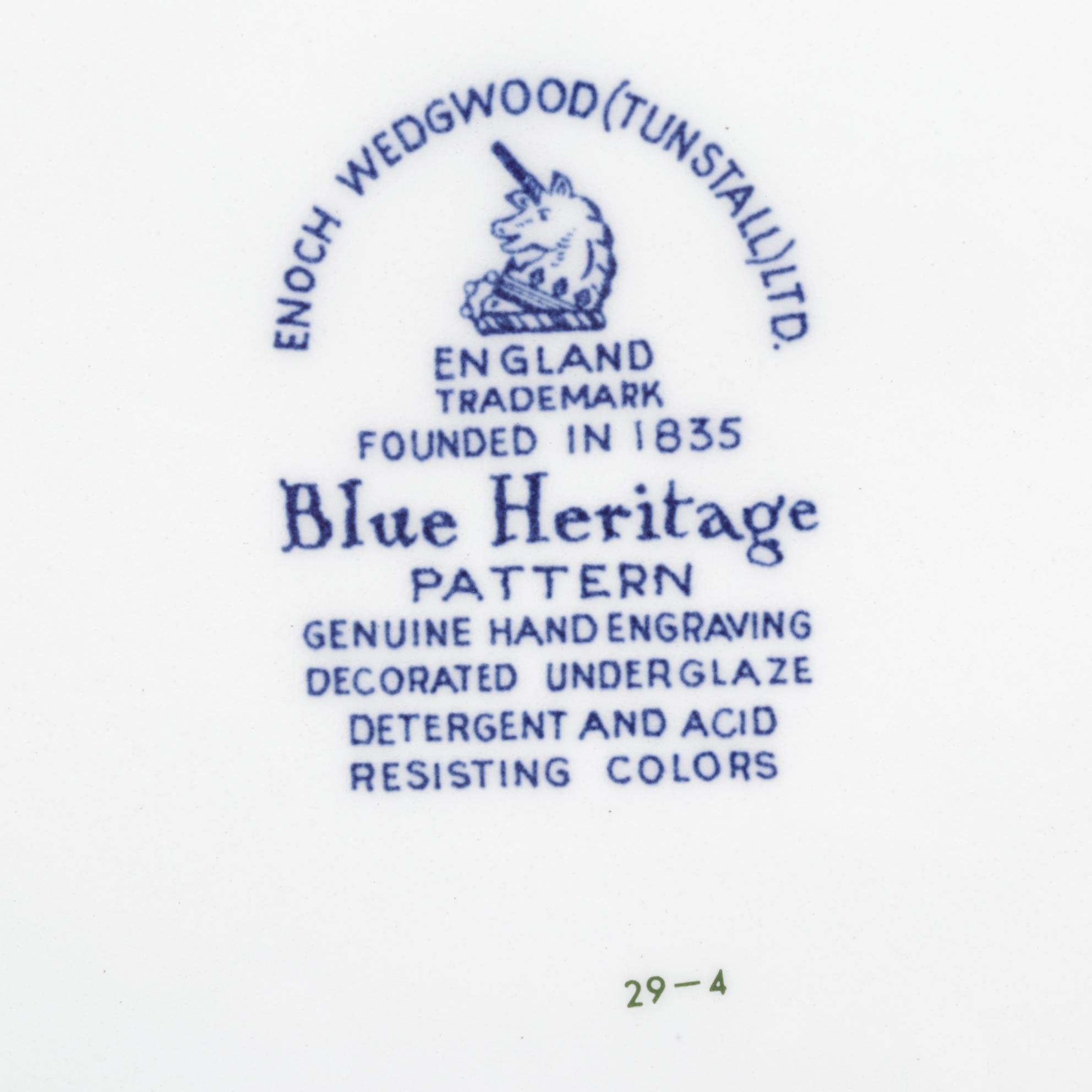 Enoch Wedgwood "Blue Heritage" Serveware with Other Tableware and Decor