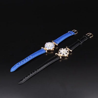 Pair of Uno Alla Volta Murano Glass Wristwatches