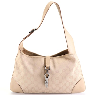 Gucci Jackie GG Canvas and Leather Shoulder Bag