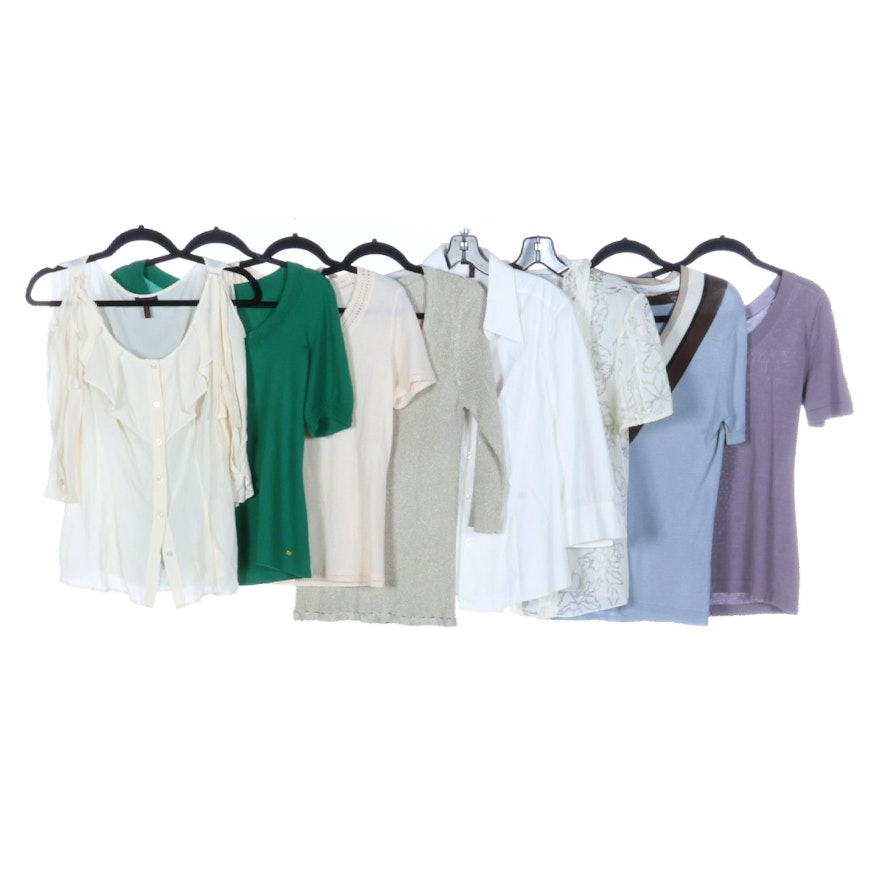 Escada Blouses and Knit Tops with Carolina Herrera Ruffle Blouse and Knit Tops