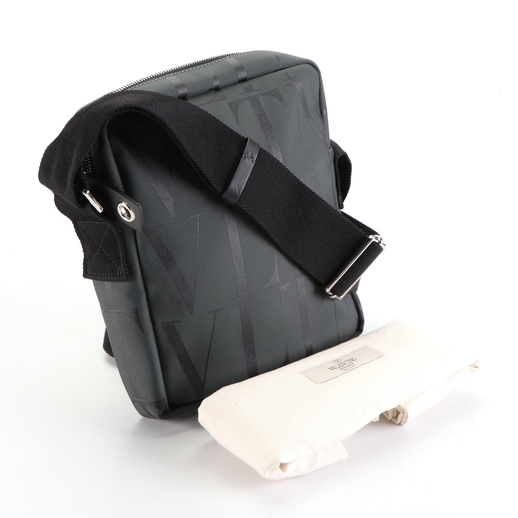 Valentino Garavani Logo Letter Crossbody Bag in Nylon Canvas EBTH