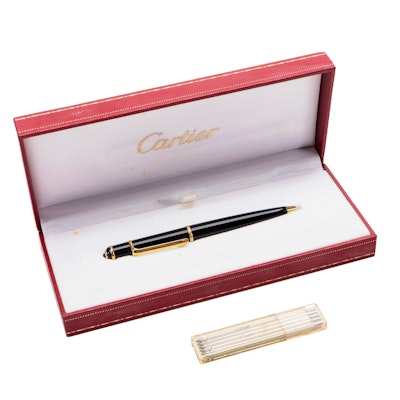 Cartier Diabolo Black Resin Ballpoint Pen