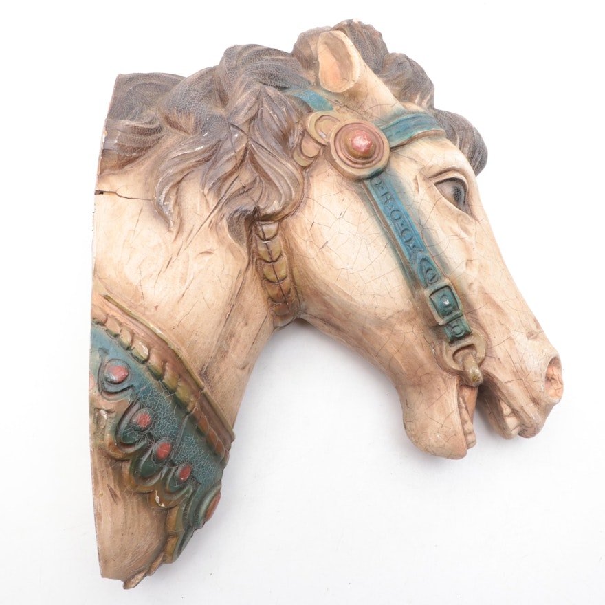 ALFCO New York Composite Carousel Horse Head, Mid-20th Century