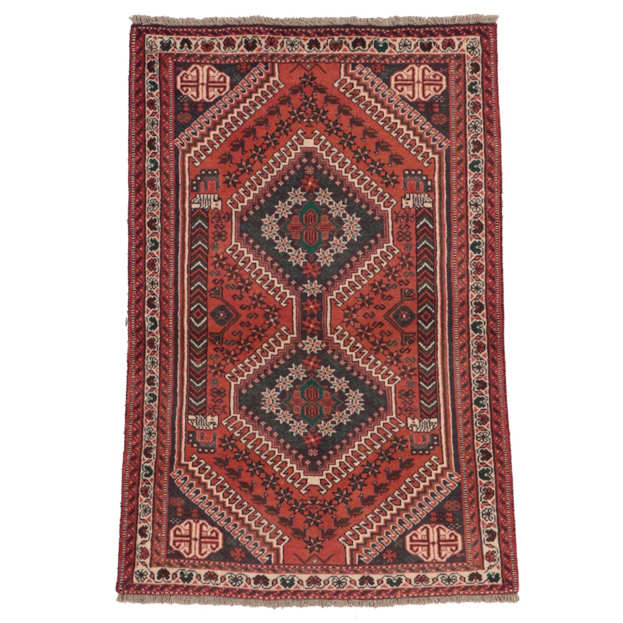 3'10 x 6'2 Hand-Knotted Persian Shiraz Area Rug