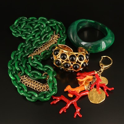 Kenneth Jay Lane Featured in Bracelet, Necklace and Keychain Collection