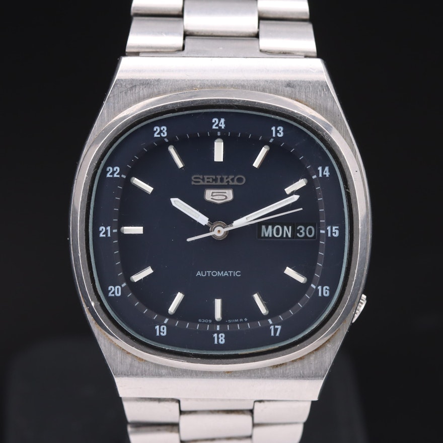 Seiko 5 Day-Date Automatic Wristwatch