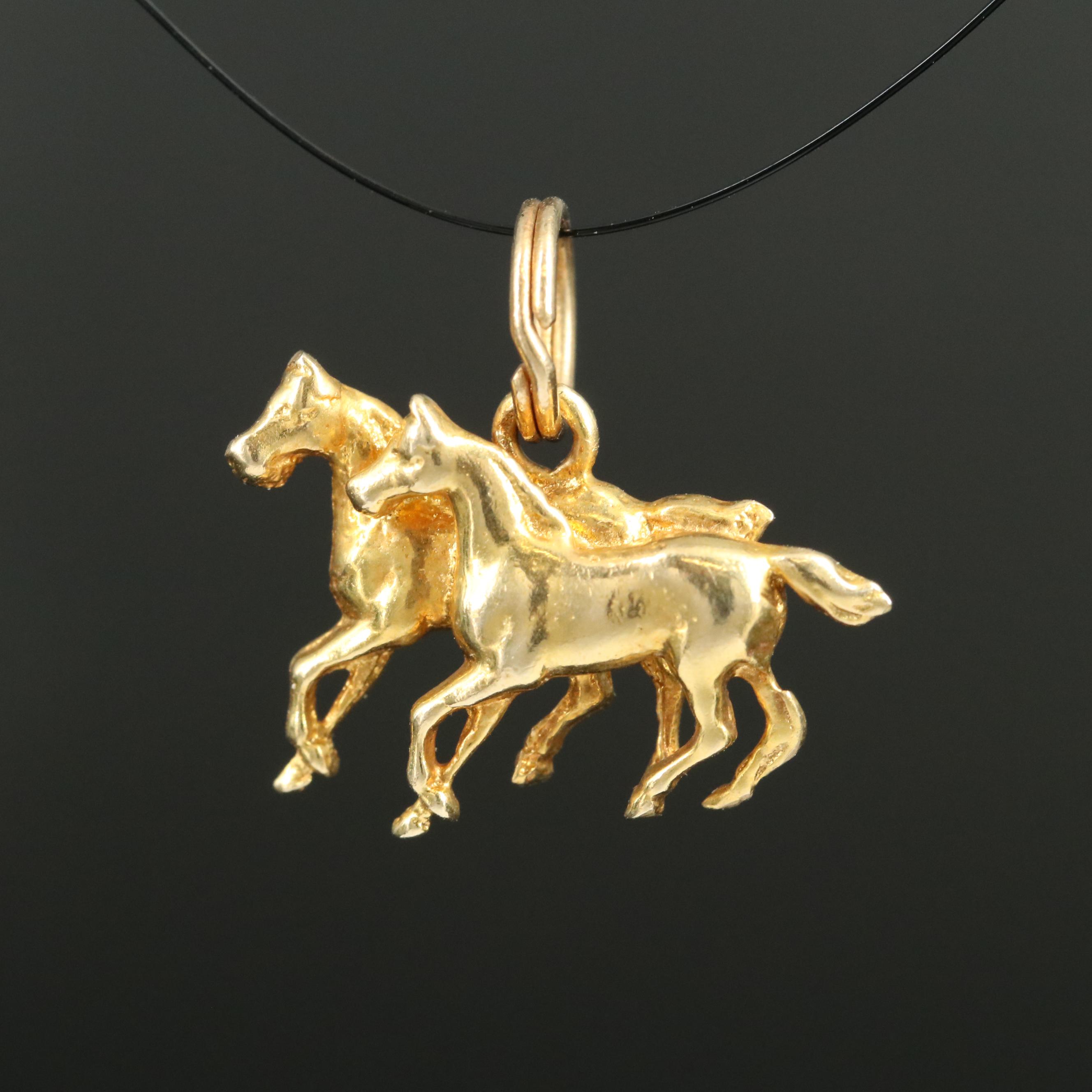 14K Horse Charm EBTH