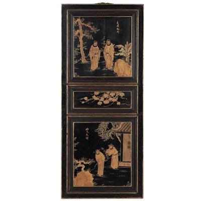 Chinese Lacquer Ware Wall Panel