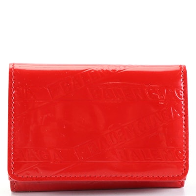 Balenciaga Compact Wallet in Patent Leather with Box