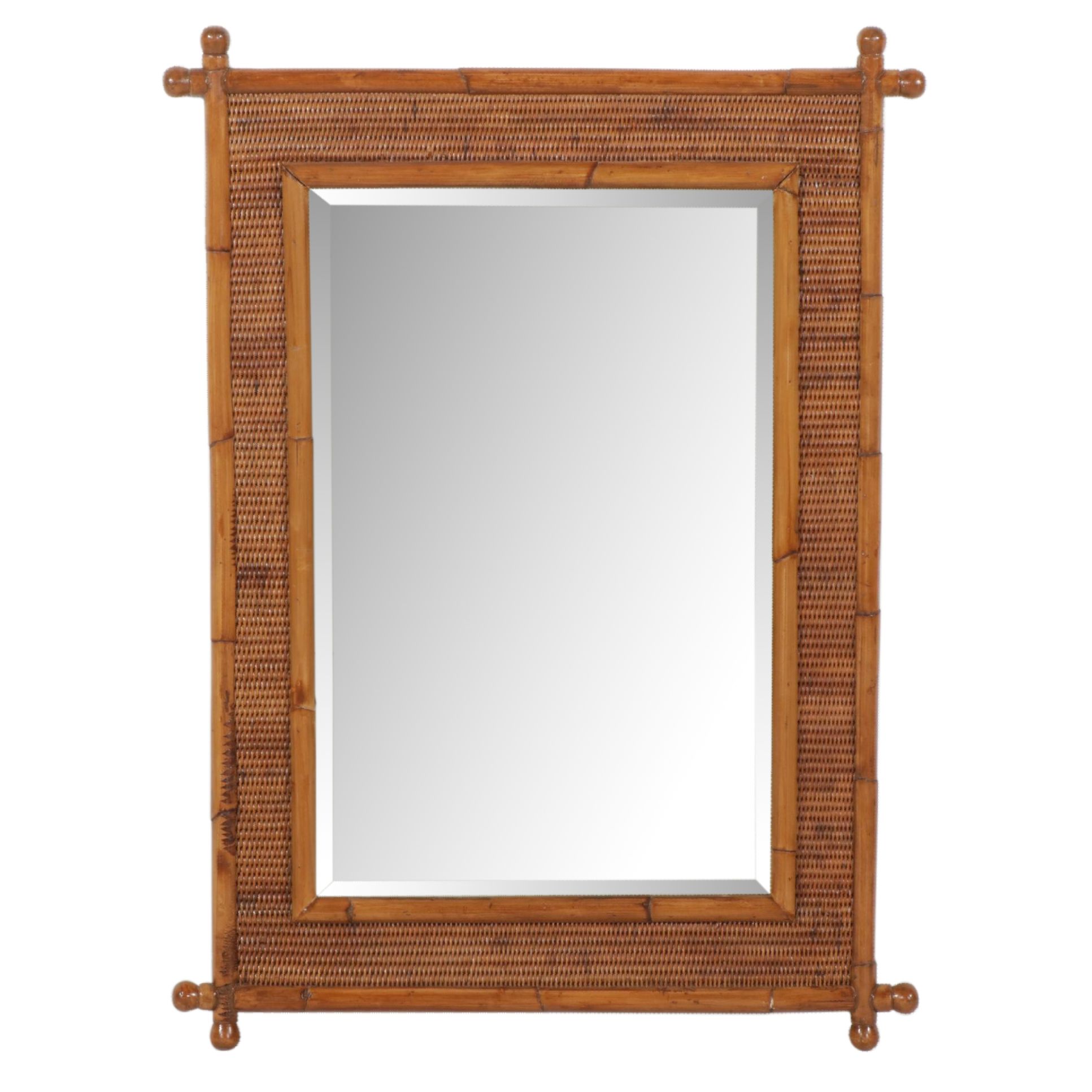 WilliamsSonoma Home Rattan and Bamboo Framed Wall Mirror EBTH