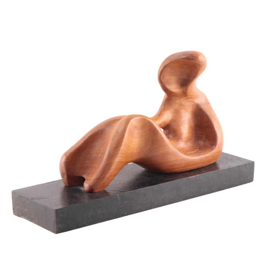Appu Teak Modernist Figurative Sculpture