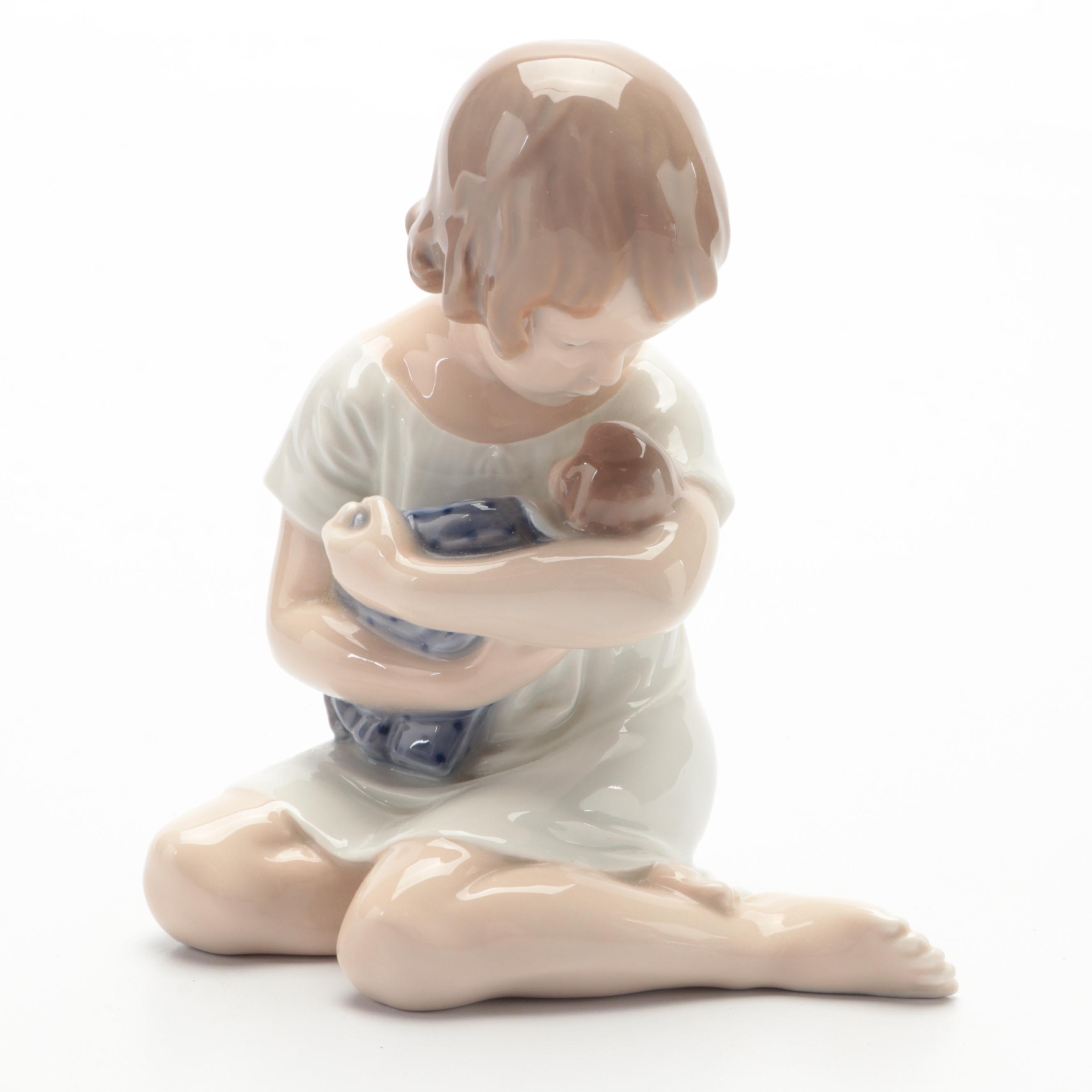 royal-copenhagen-girl-with-doll-and-other-royal-copenhagen-porcelain