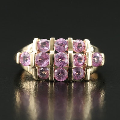 14K Pink Sapphire Ring