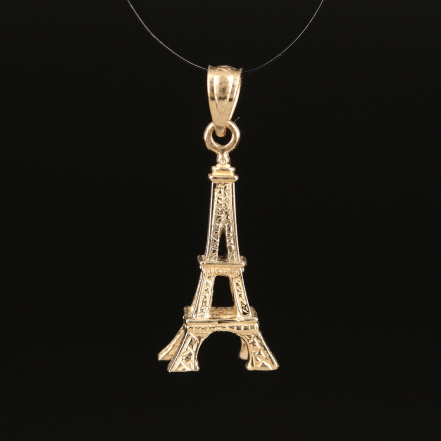 14K Eiffel Tower Pendant