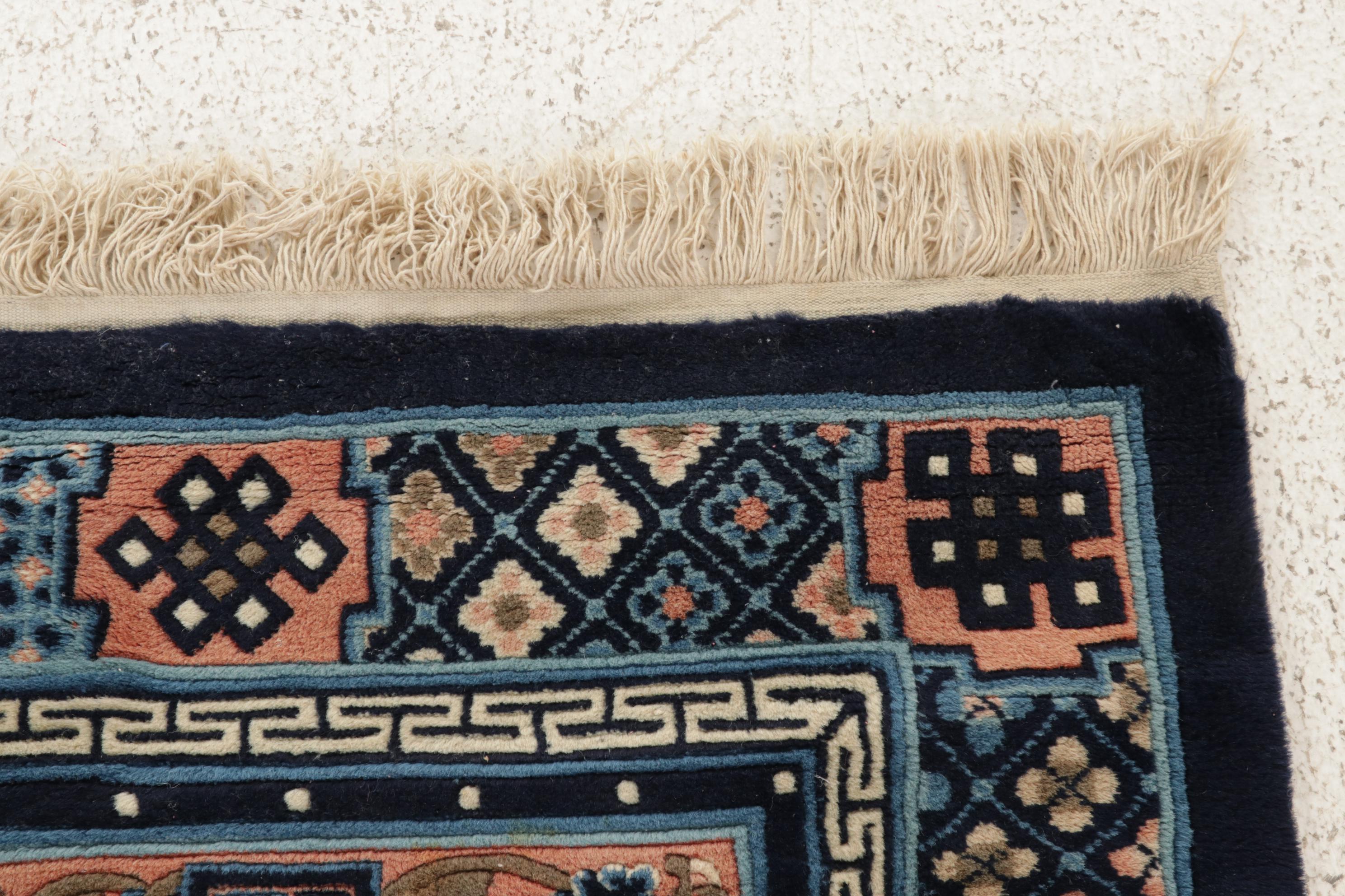 4' x 6'8 Hand-Knotted Mer Silk Road Chinese Area Rug | EBTH