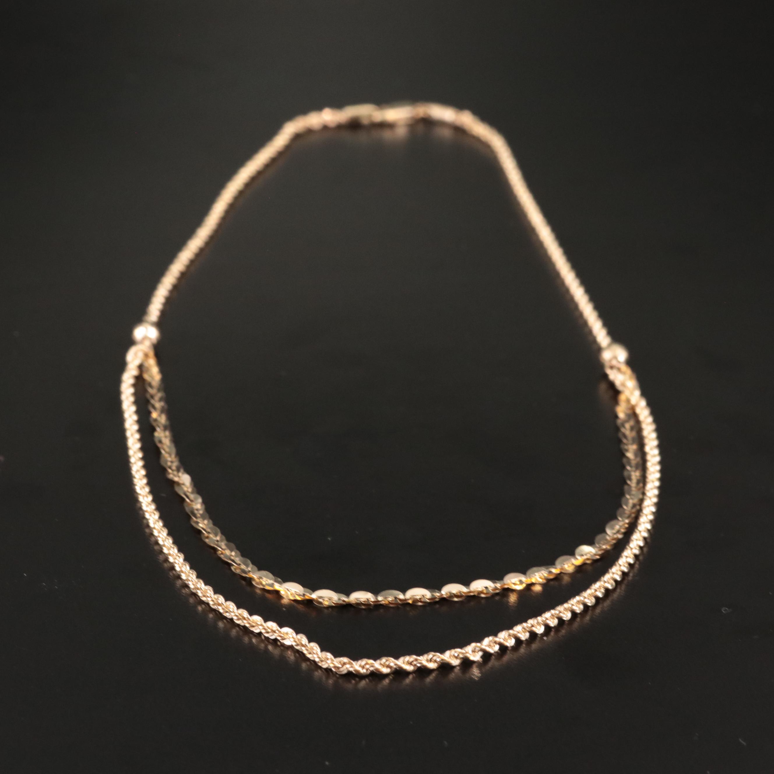 10K French Rope Chain Necklace EBTH