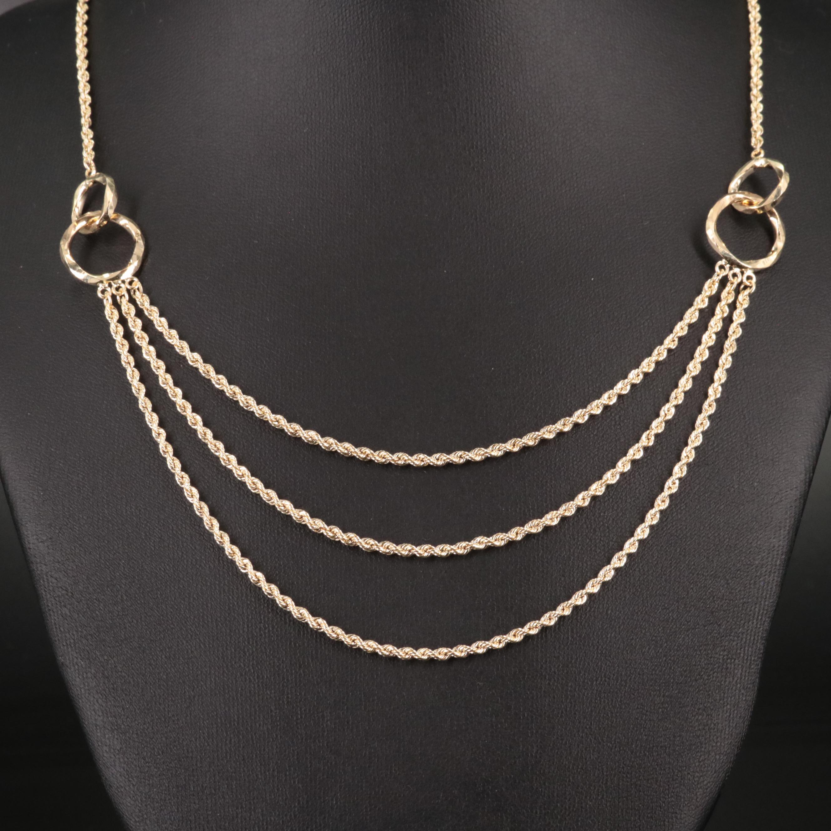 10K French Rope Chain Necklace EBTH