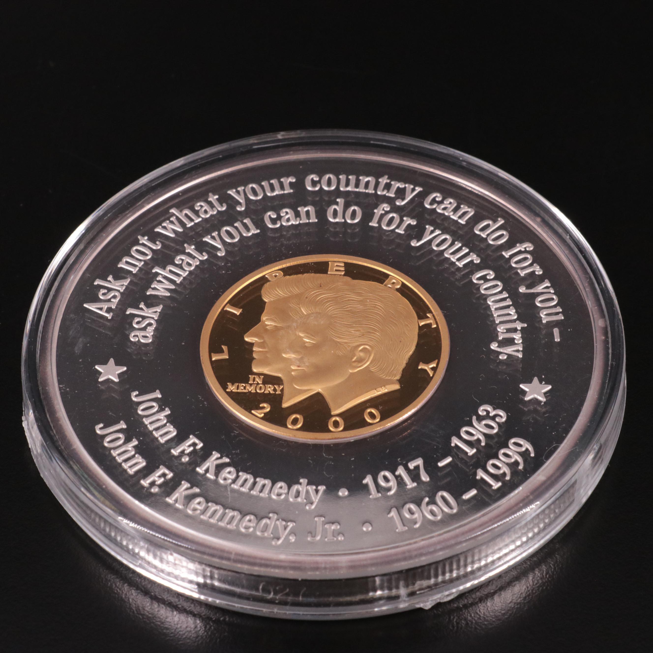 2000 Liberia 500 Dollar Silver and Gold Coin EBTH