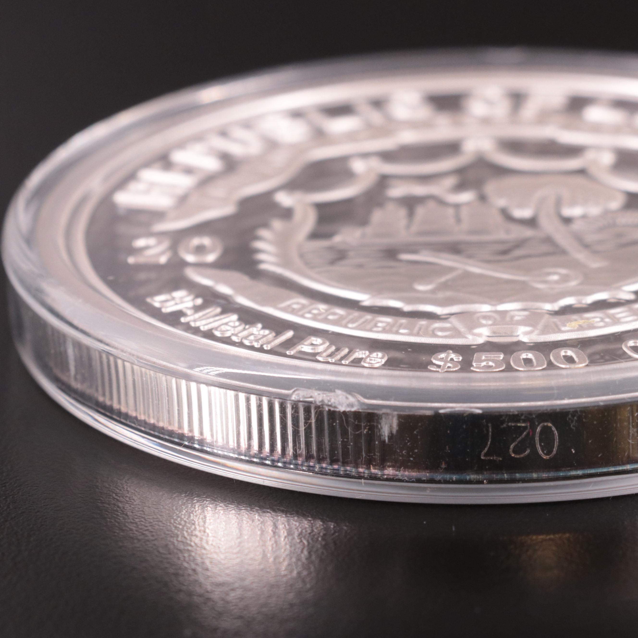 2000 Liberia 500 Dollar Silver and Gold Coin EBTH