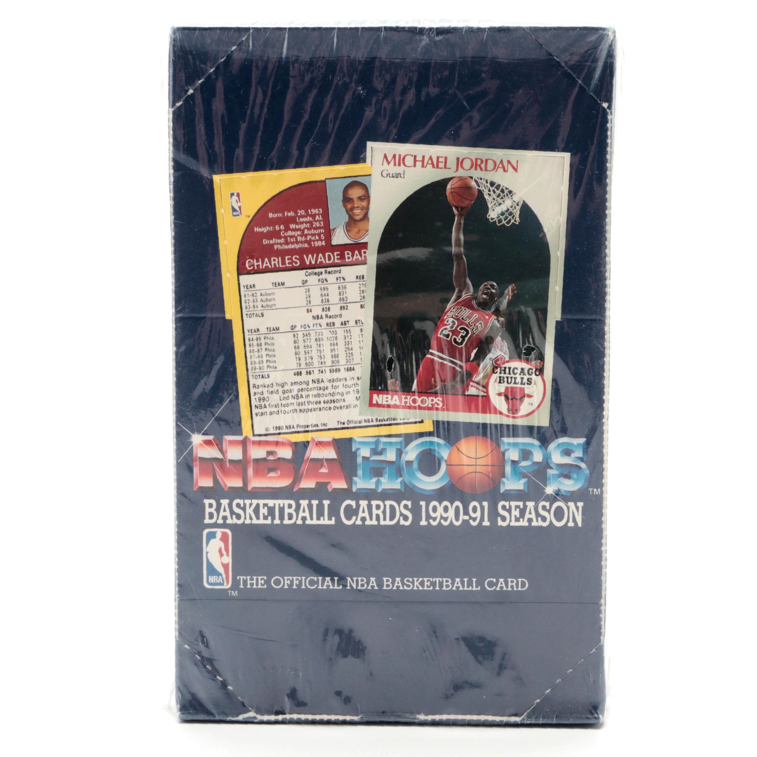 19901991 NBA Hoops Basketball Cards Factory Sealed Box EBTH