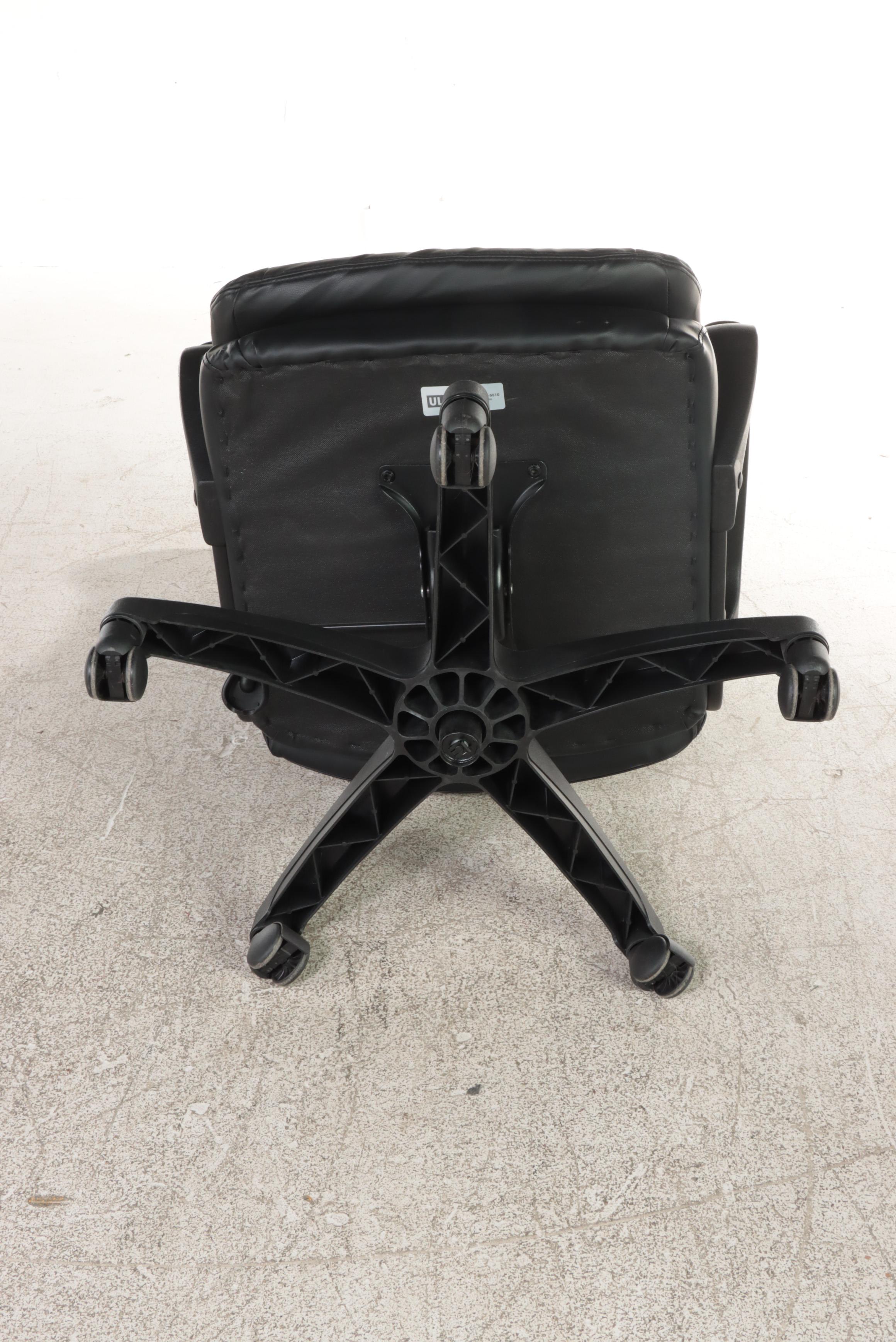 Cherry Double Pedestal Desk with ULINE Executive Task Chair EBTH