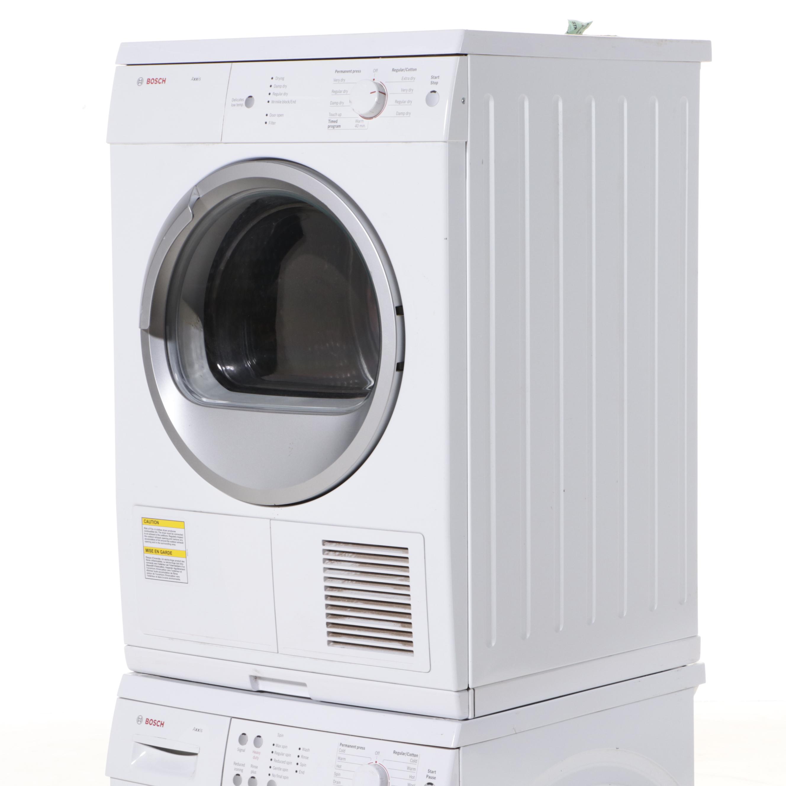 Bosch Axxis White Stacking Washer and Dryer EBTH
