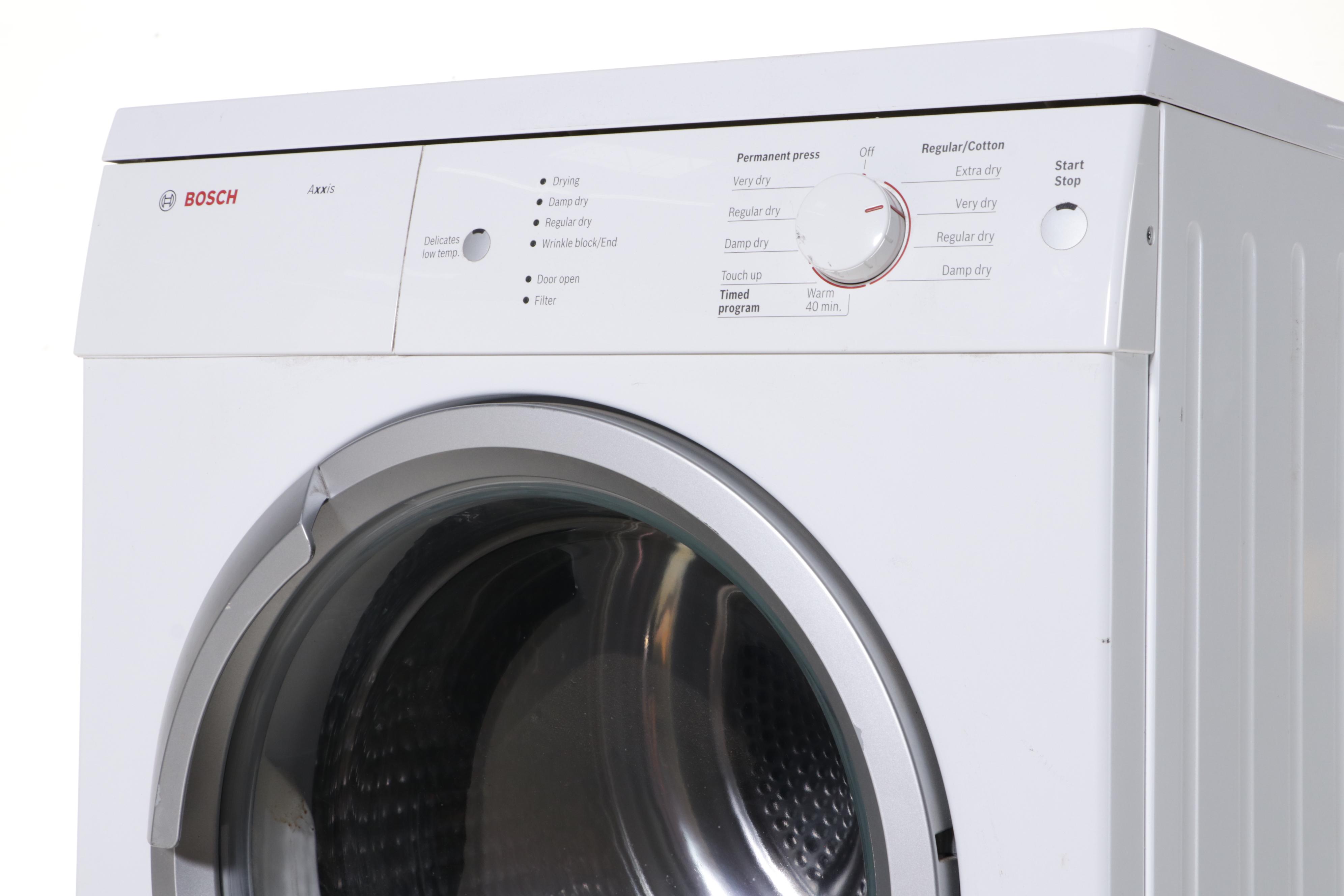 Bosch Axxis White Stacking Washer and Dryer EBTH