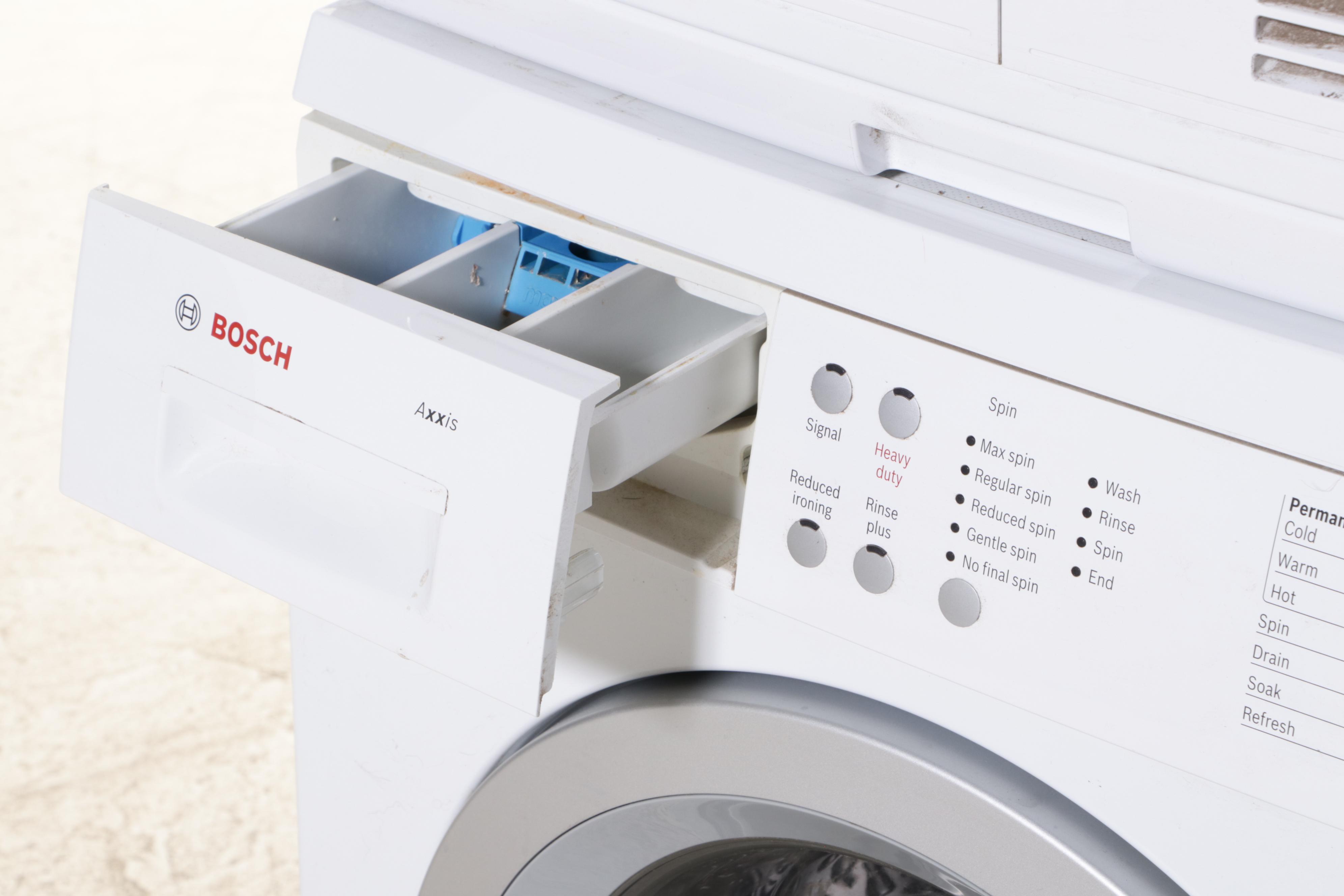 Bosch Axxis White Stacking Washer and Dryer EBTH