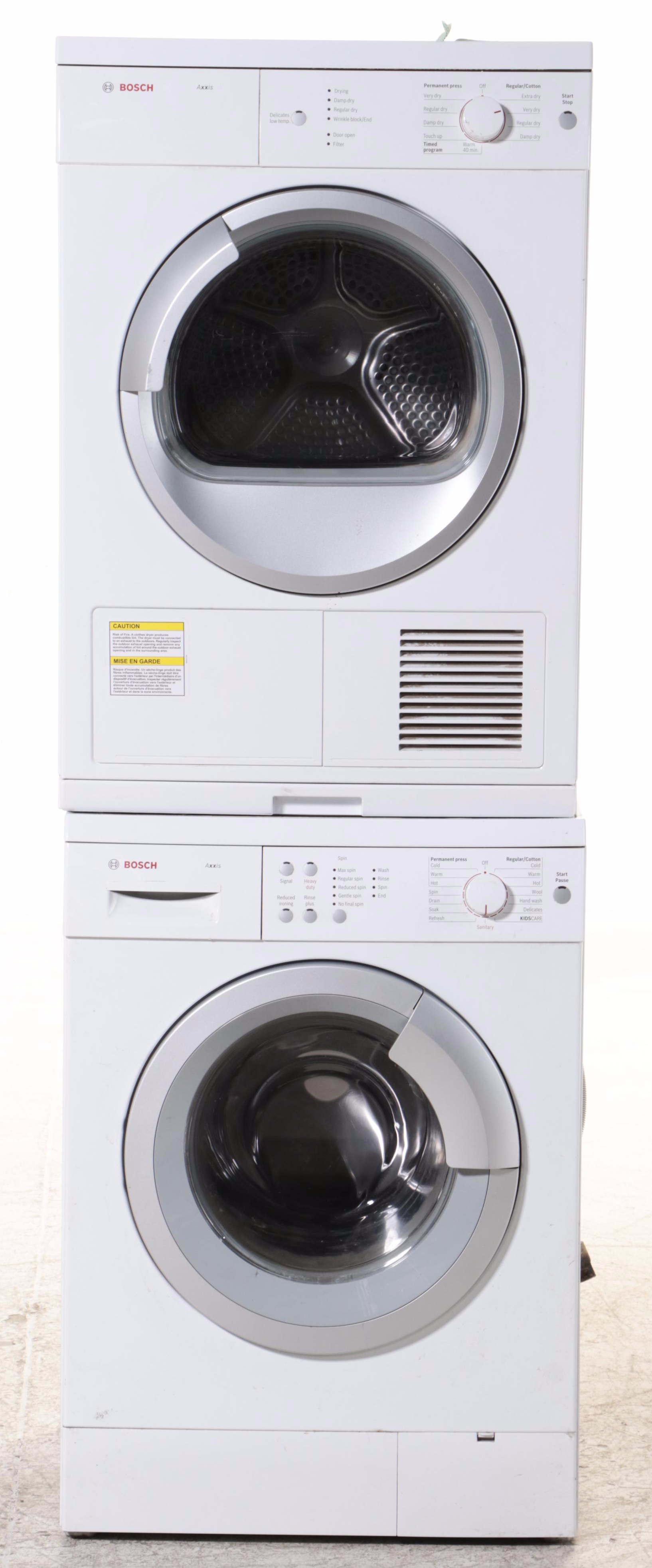 Bosch Axxis White Stacking Washer and Dryer EBTH