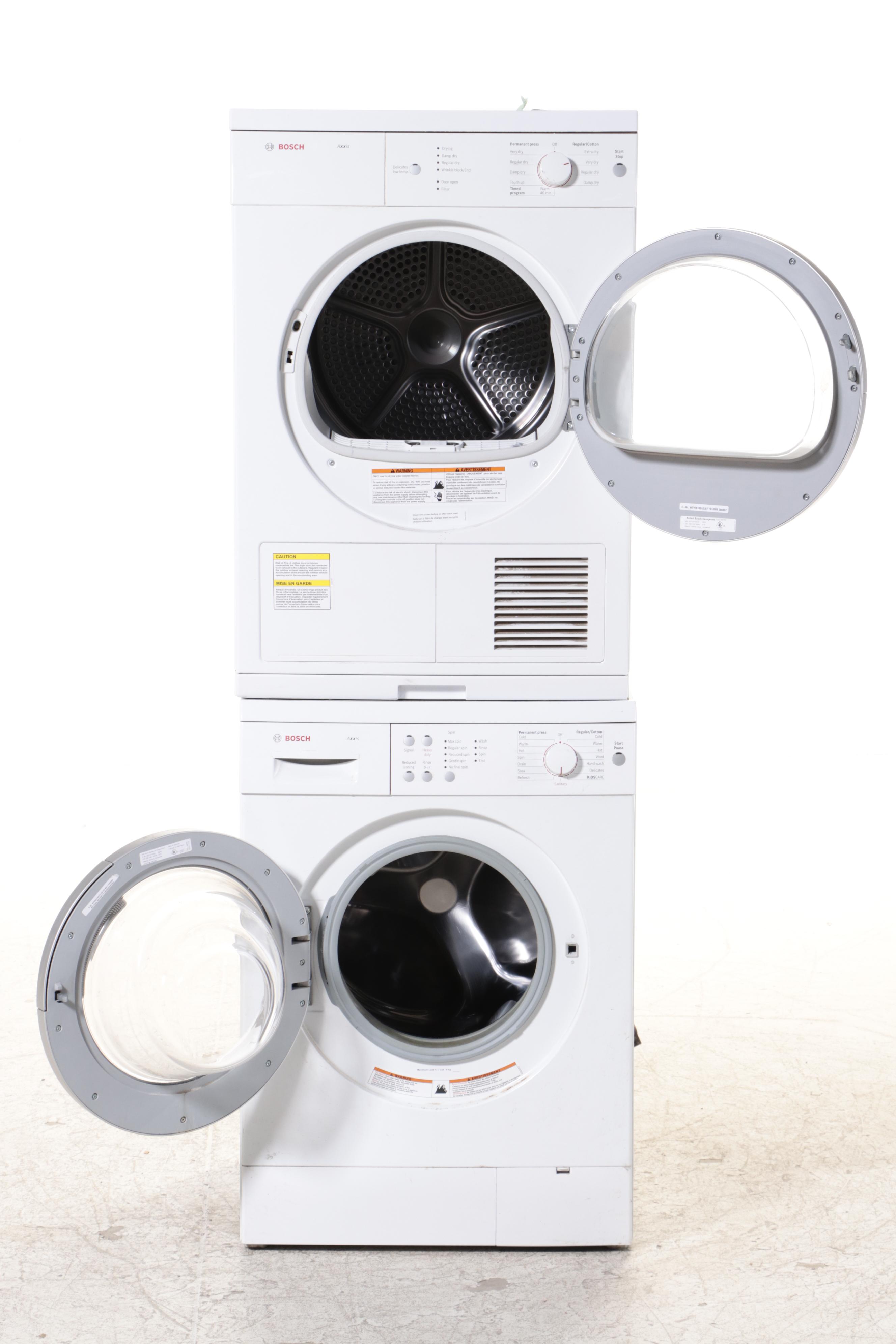 Bosch Axxis White Stacking Washer and Dryer EBTH