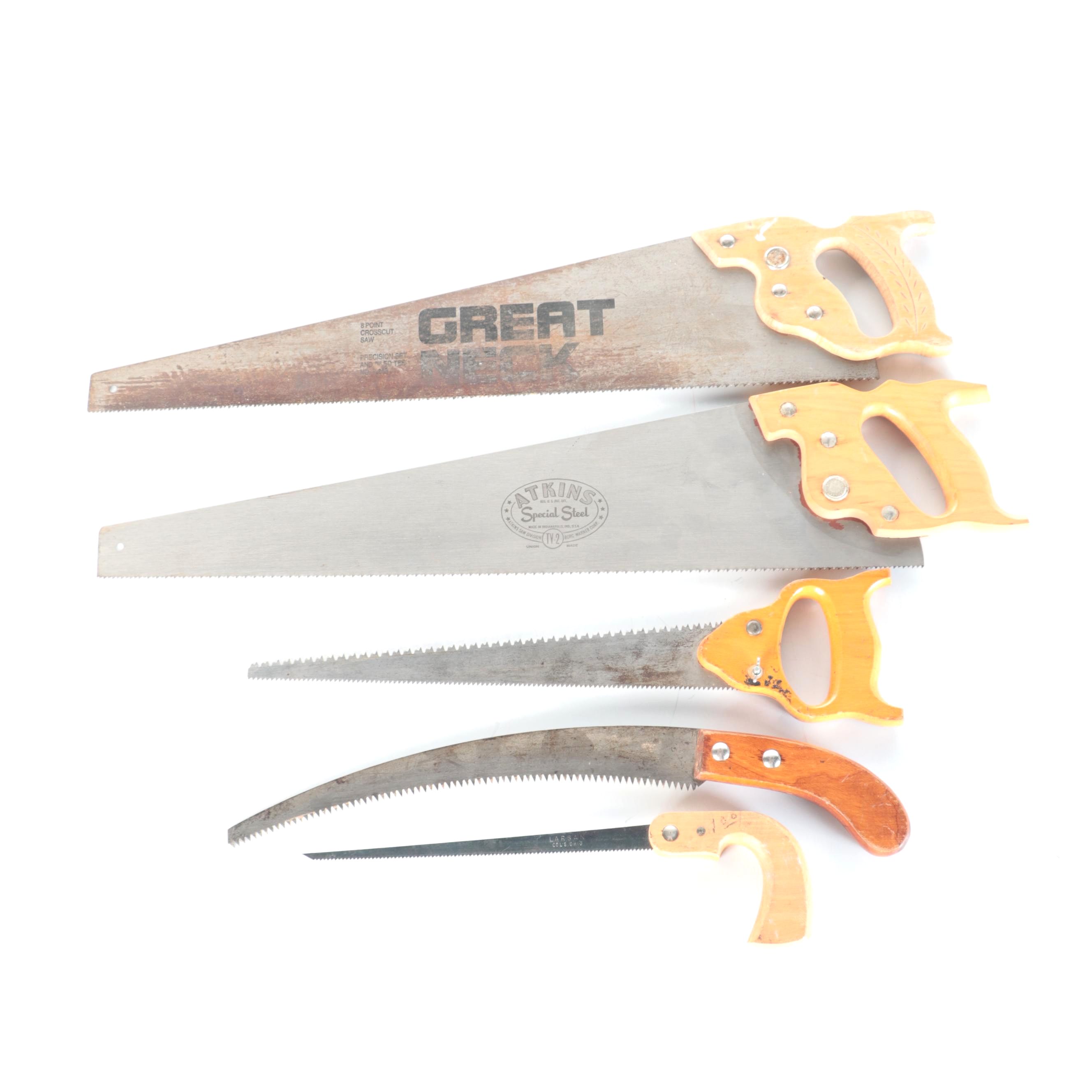 Great Neck, Atkins and Other Hand Saws With Keyhole Saws EBTH