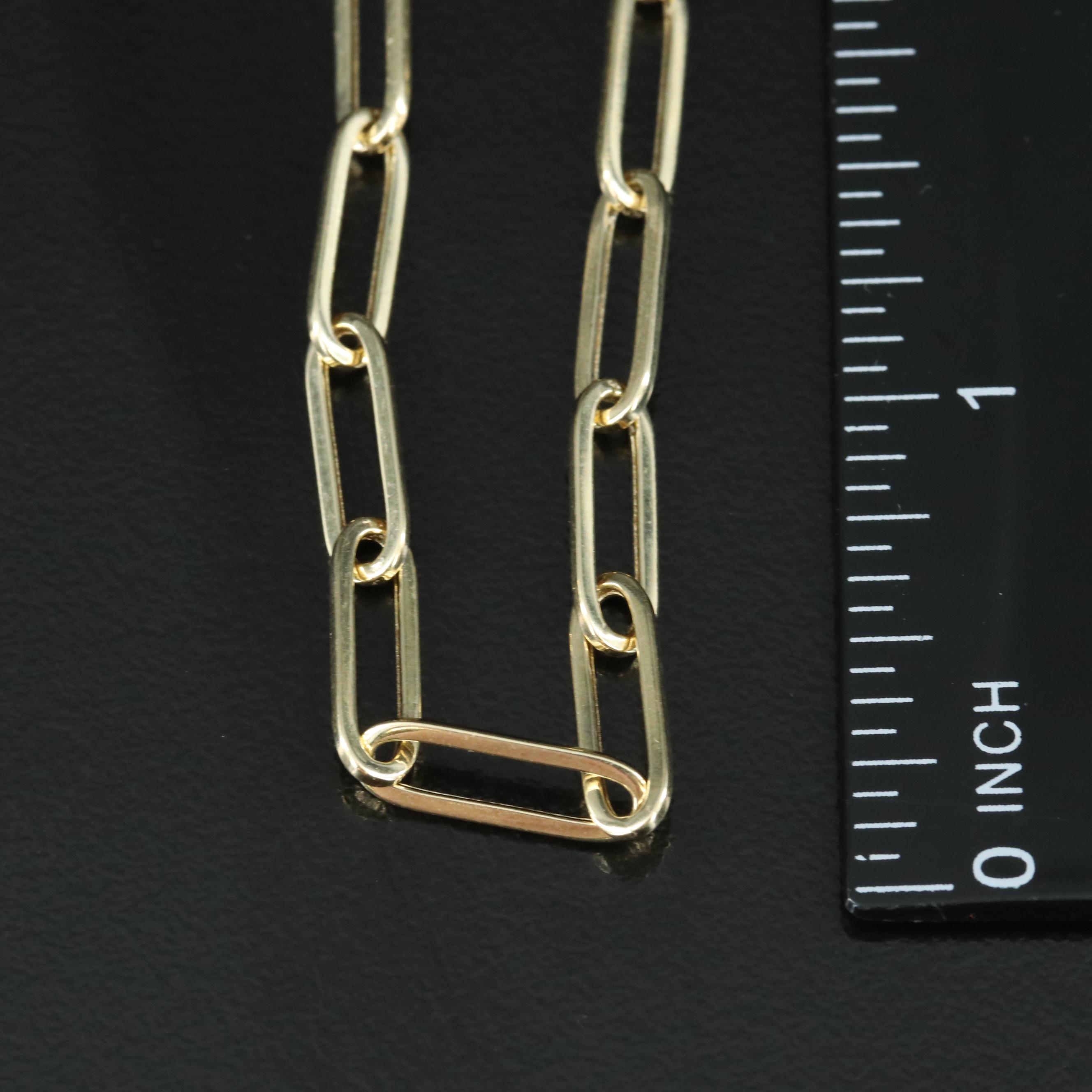 14K Paperclip Necklace EBTH