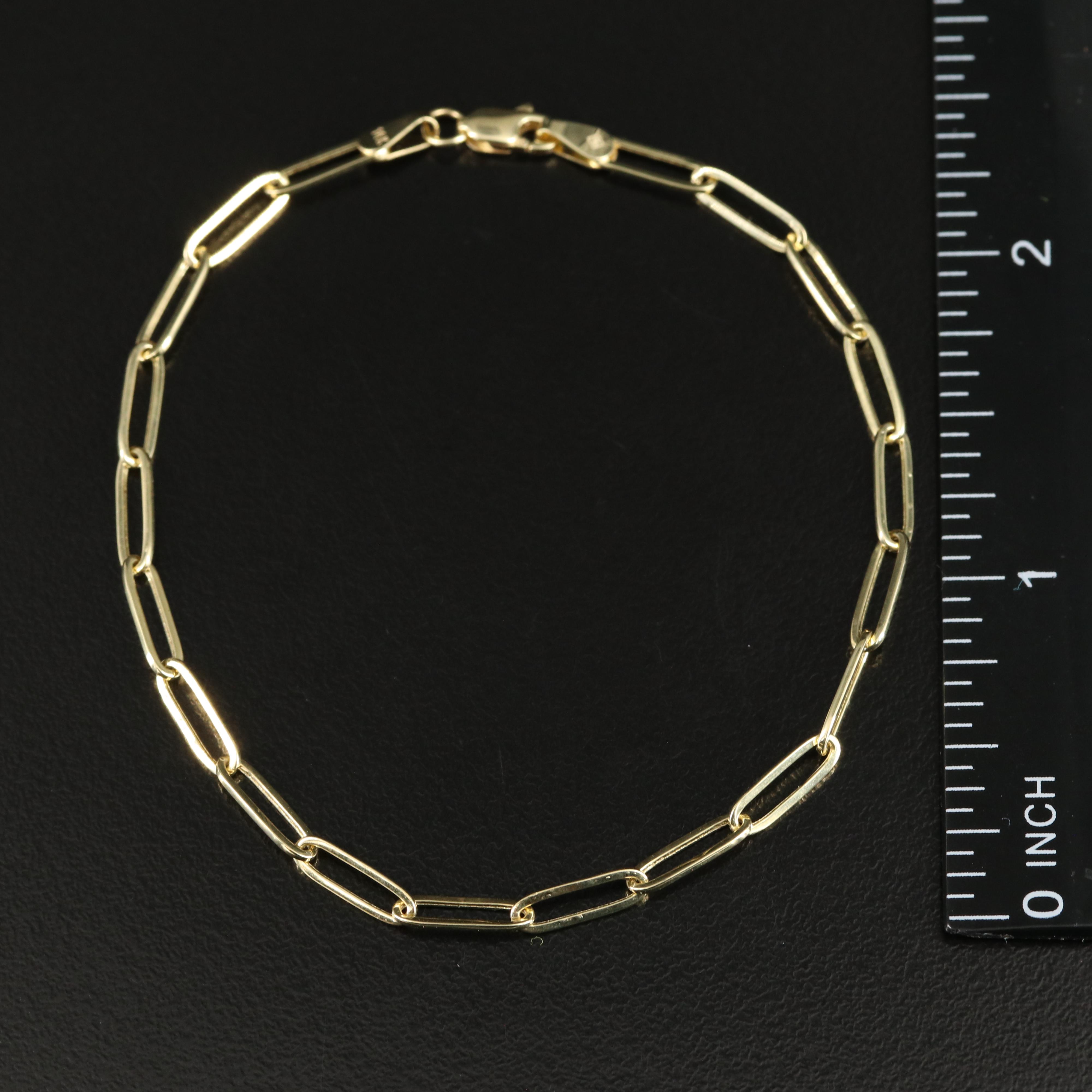 14K Paper Clip Chain Bracelet EBTH