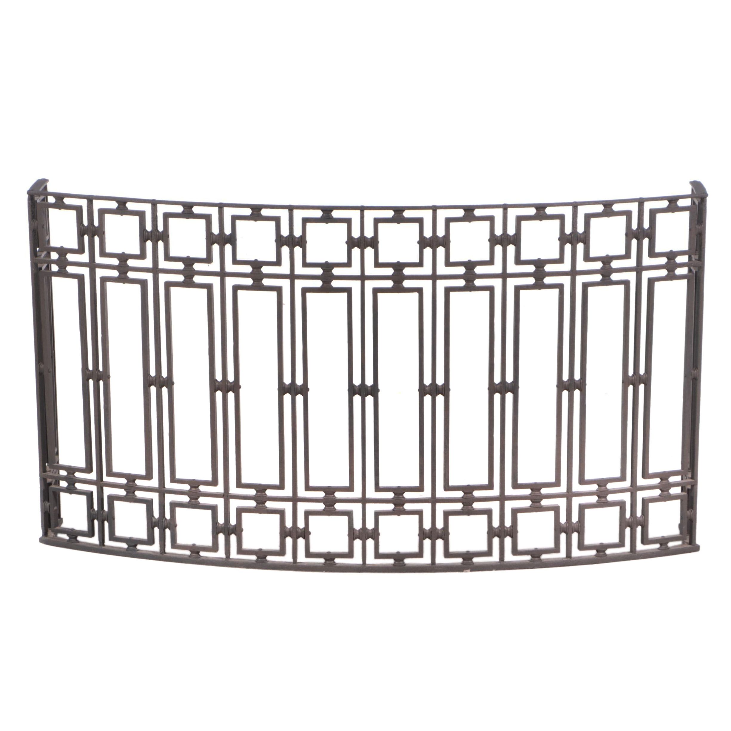 Large Wrought Iron Fireplace Screen EBTH