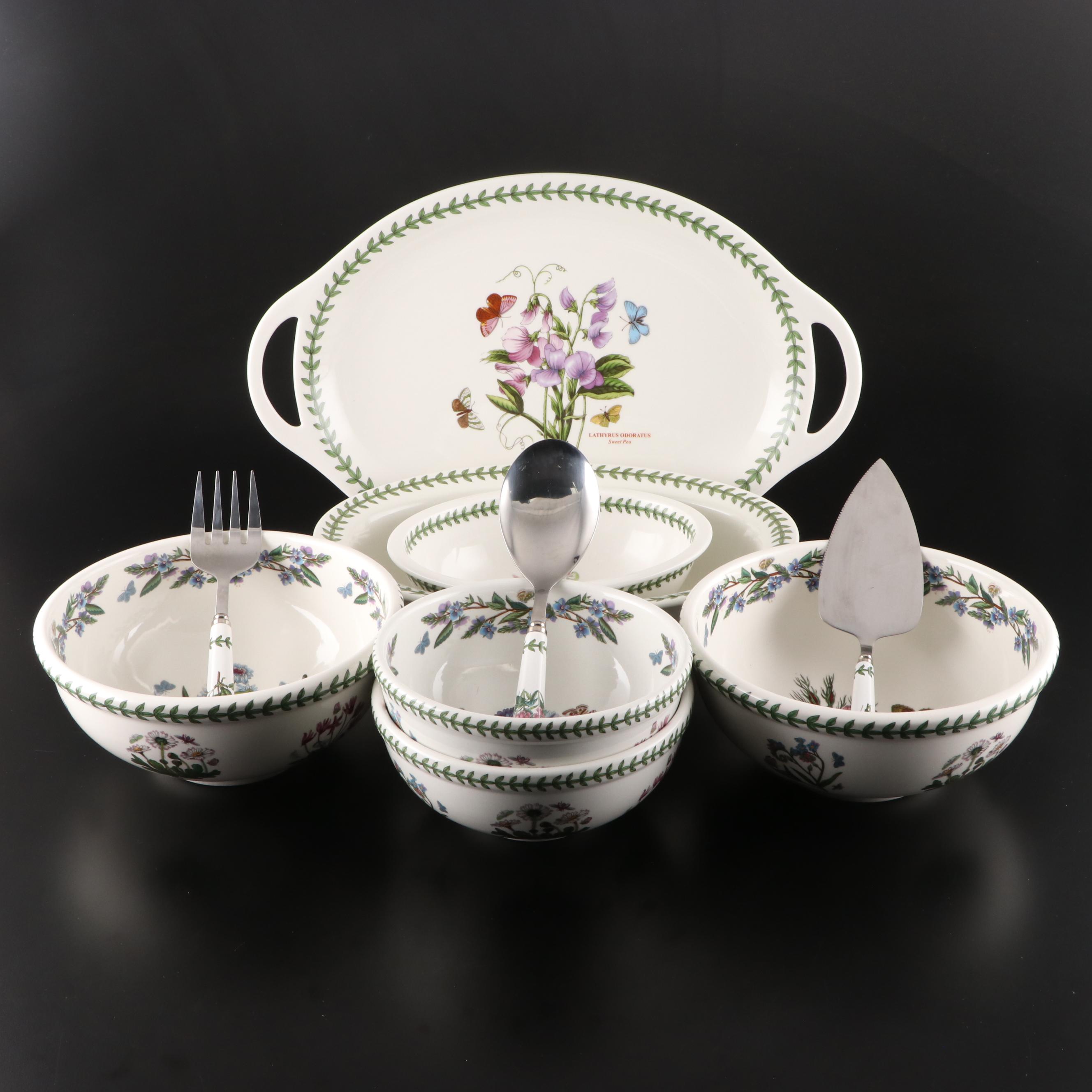 Portmeirion "Botanic Garden" Ceramic Platter with More Serveware EBTH