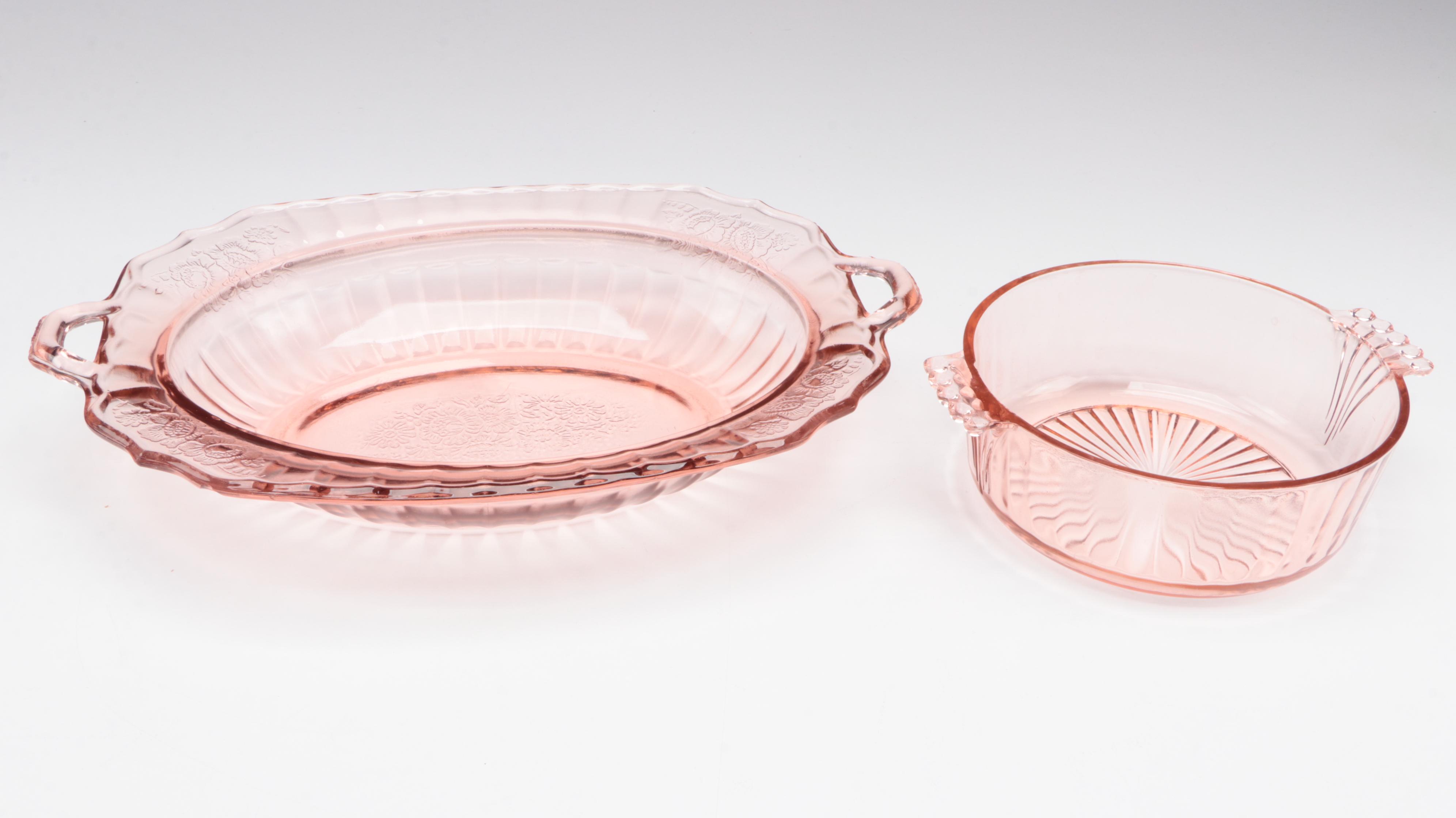 Anchor Hocking "Oyster and Pearl" and Other Pink Depression Glass
