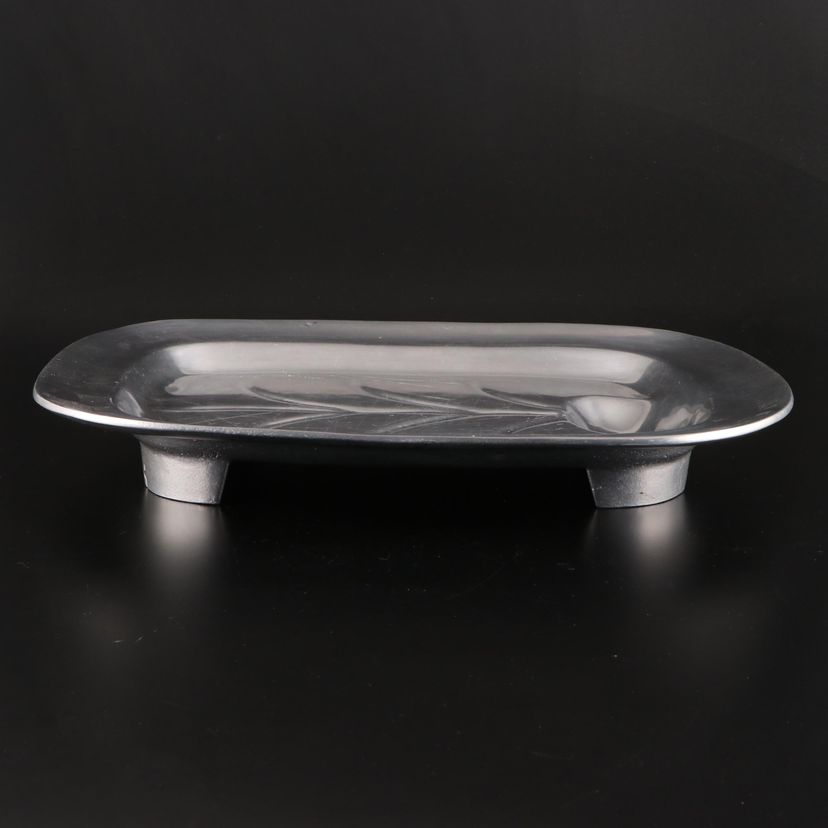 Wilton Pewter Meat Platter with Mexican Pewter Bowl and Scoop EBTH